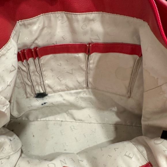 Levenger red leather large tote briefcase case - Picture 10 of 11